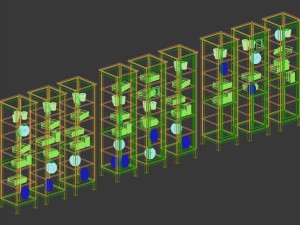 ikea hemnes bookcase and glass-door cabinet 3D-Modell