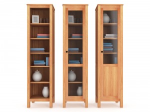 ikea hemnes bookcase and glass-door cabinet 3D-Modell