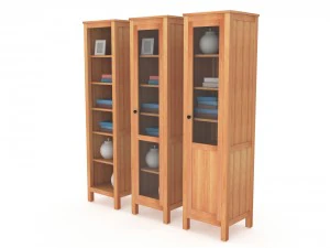 ikea hemnes bookcase and glass-door cabinet 3D Model