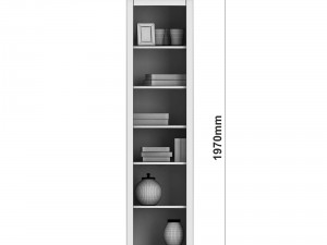 ikea hemnes bookcase and glass-door cabinet 3D-Modell