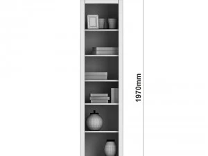 ikea hemnes bookcase and glass-door cabinet 3D Model