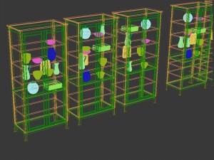 set of ikea hemnes cabinet in different options an 3Dモデル