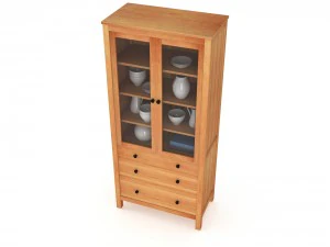 さまざまなオプションのIKEA HEMNESキャビネットのセット 3Dモデル