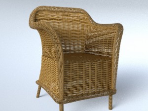 wicker chair Modello 3D