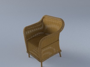 wicker chair Modello 3D