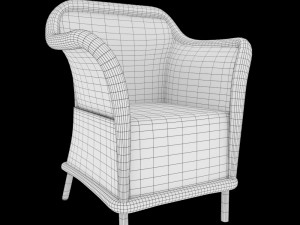 wicker chair Modello 3D