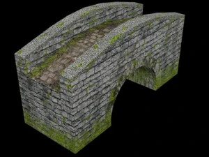 pont m&eacute;di&eacute;val Modèle 3D