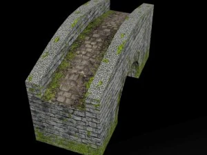 pont m&eacute;di&eacute;val Modèle 3D