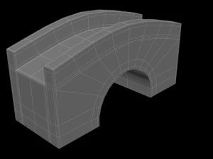 pont m&eacute;di&eacute;val Modèle 3D