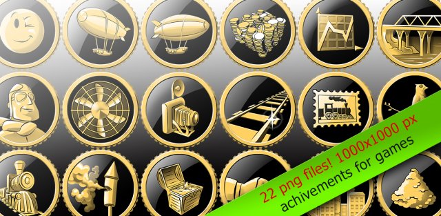 achievements for games 3D Model .c4d .max .obj .3ds .fbx .stl .blend 