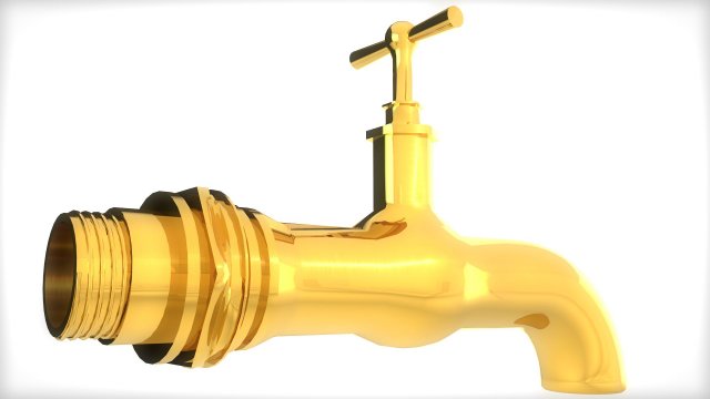 brass tap 3D Модель .c4d .max .obj .3ds .fbx .stl .blend 