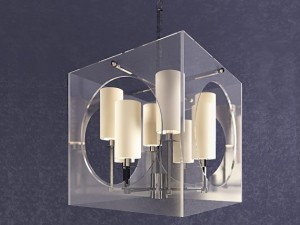 regina andrew lighting acrylic cube chandelier 3D Модель