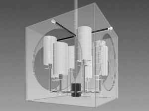 regina andrew lighting acrylic cube chandelier Model 3D