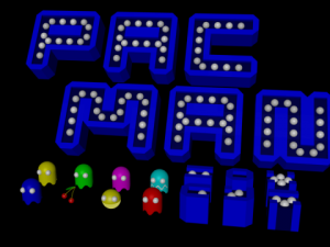 set of models  pacman Model 3D