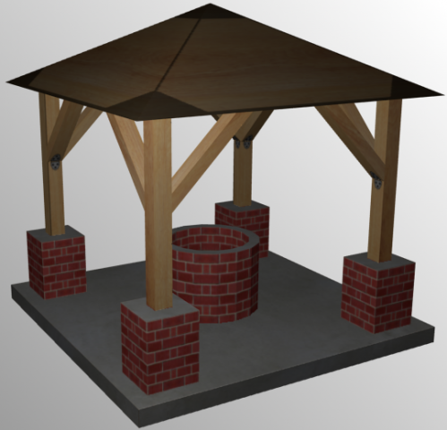 well  low poly 3D Model .c4d .max .obj .3ds .fbx .stl .blend 