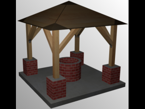 well  low poly Model 3D