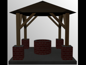 well  low poly 3D Model