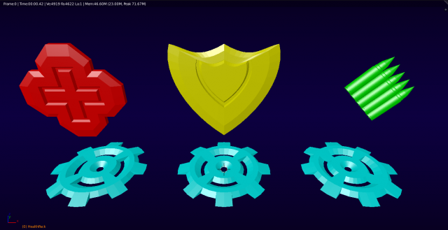 health pack armor pack and ammo pack 3D Model .c4d .max .obj .3ds .fbx .stl .blend 