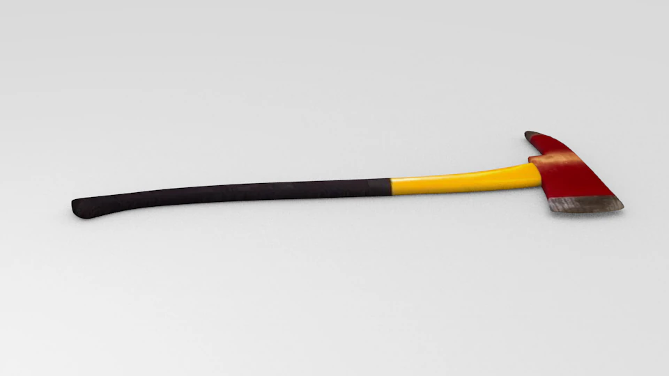 fire axe 3D Model .c4d .max .obj .3ds .fbx .stl .blend 