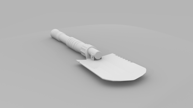 sapper shovel Model 3D .c4d .max .obj .3ds .fbx .stl .blend 