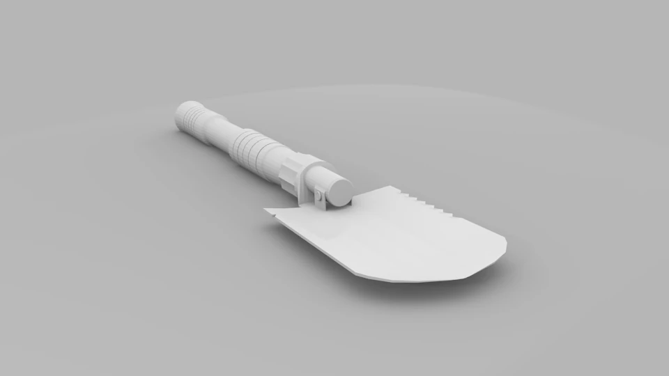 sapper shovel 3D Model .c4d .max .obj .3ds .fbx .stl .blend 