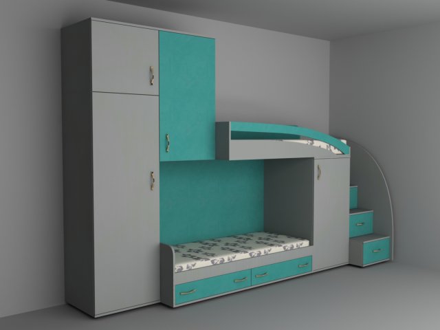 the furniture in the nursery Modèle 3D .c4d .max .obj .3ds .fbx .stl .blend 
