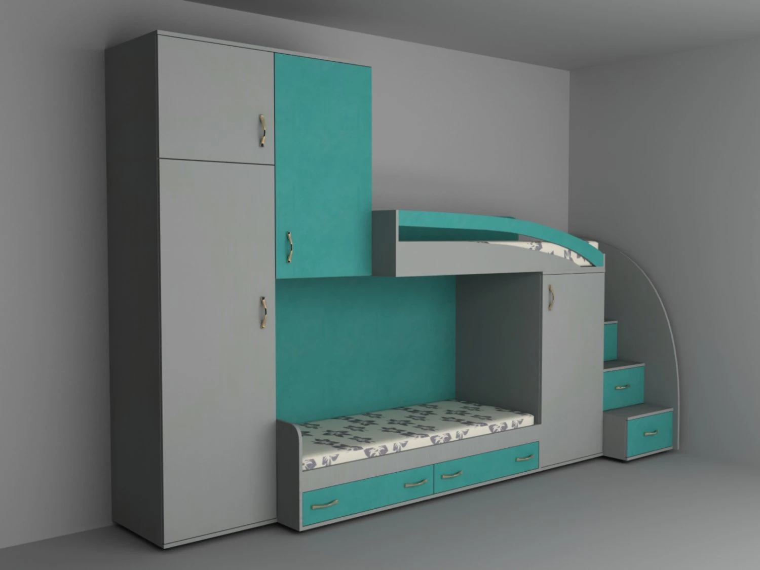 the furniture in the nursery 3D Model .c4d .max .obj .3ds .fbx .stl .blend
