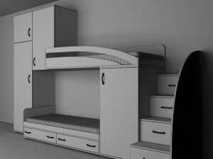 the furniture in the nursery Modèle 3D