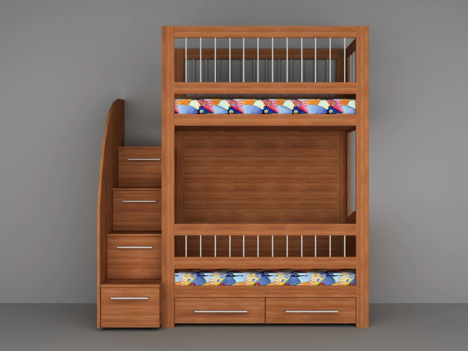 childrens bunk bed 3D Model .c4d .max .obj .3ds .fbx .stl .blend 