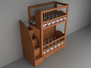 childrens bunk bed 3D Model
