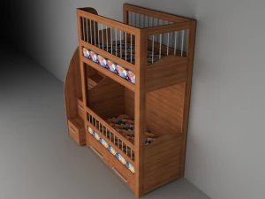 childrens bunk bed 3D Model
