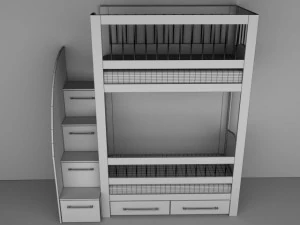childrens bunk bed 3D Model