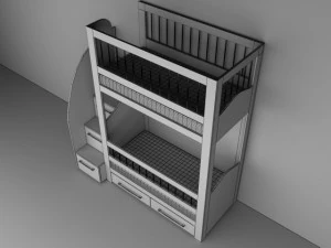 childrens bunk bed 3D Model