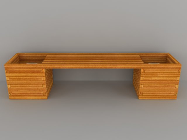 wooden bench Modelo 3D .c4d .max .obj .3ds .fbx .stl .blend 