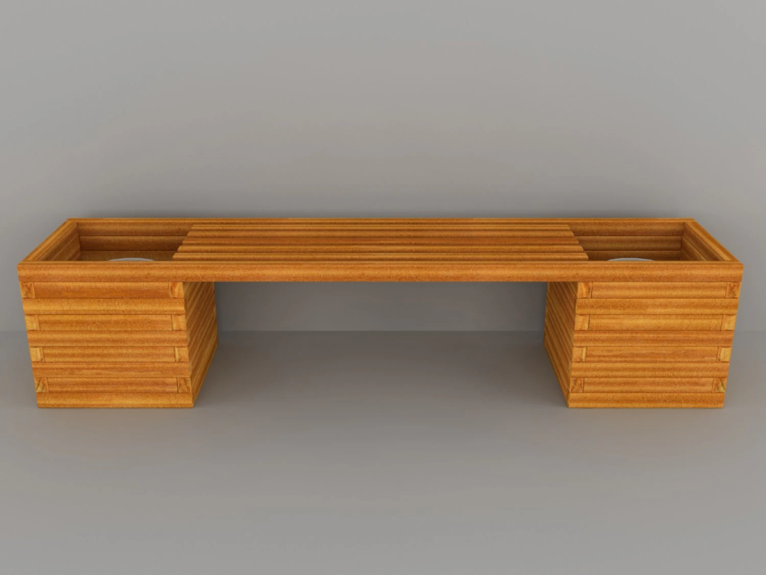 wooden bench 3D Model .c4d .max .obj .3ds .fbx .stl .blend 