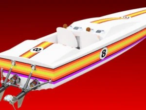 offshore racing powerboat 3D Model