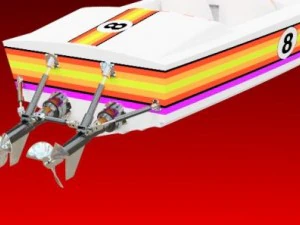 offshore racing powerboat 3D Model