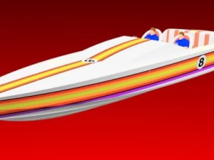 offshore racing powerboat 3D Model