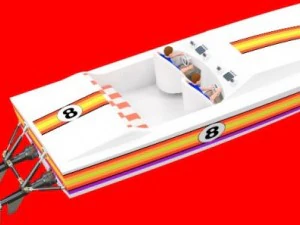 offshore racing powerboat 3D Model