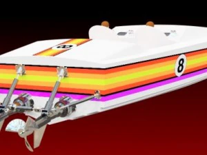 offshore racing powerboat 3D Model