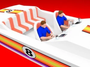 offshore racing powerboat 3D Model
