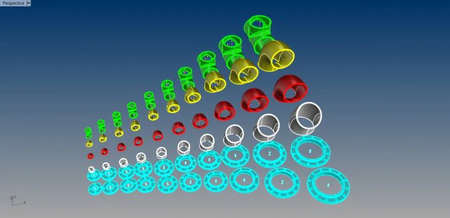programma di saldatura di testa in acciaio al carbonio 40 raccordi per tubi Modello 3D .c4d .max .obj .3ds .fbx .stl .blend