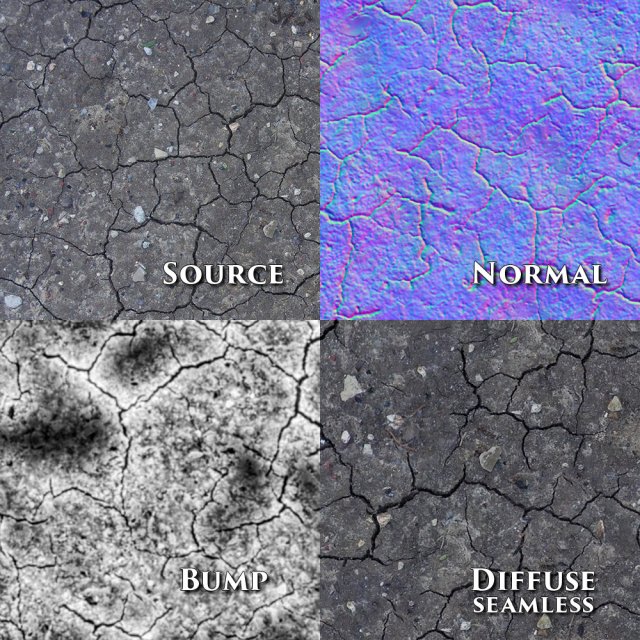 seamless ground textures 5pack normalbump CG Текстури .c4d .max .obj .3ds .fbx .stl .blend
