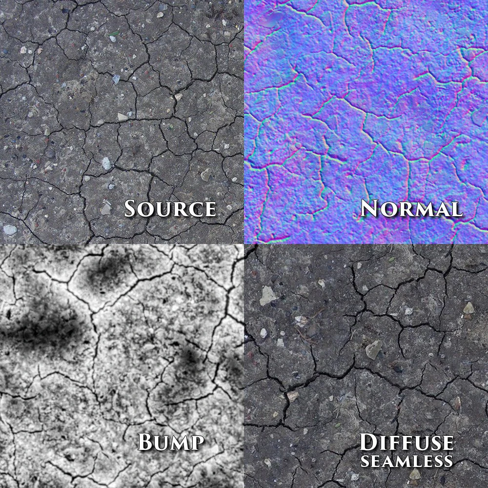 seamless ground textures 5pack normalbump CG Textures .c4d .max .obj .3ds .fbx .stl .blend 