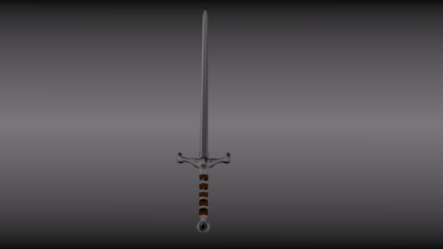 medieval sword 3D Модель .c4d .max .obj .3ds .fbx .stl .blend 