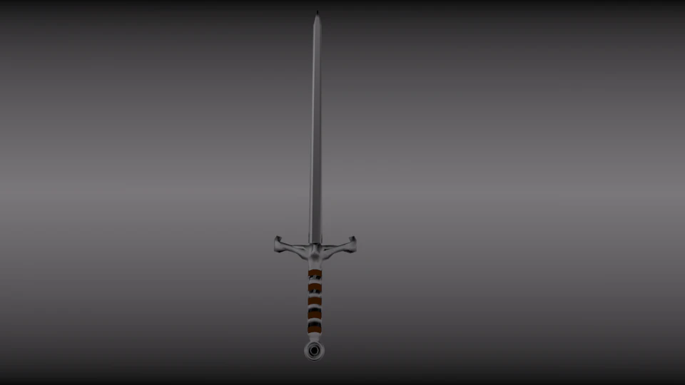medieval sword 3D Model .c4d .max .obj .3ds .fbx .stl .blend