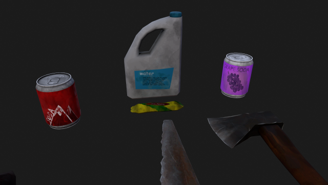 stylized survival pack 3D Модель .c4d .max .obj .3ds .fbx .stl .blend 