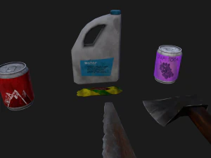 stylized survival pack 3D Model