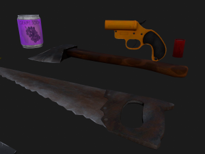 stylized survival pack 3D Модель