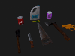stylized survival pack 3D Модель